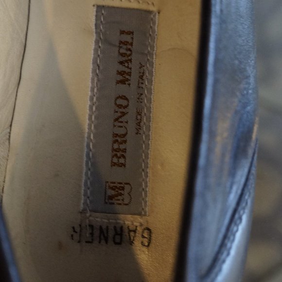 Bruno Magli Black Leather Slip on loafers men SZ 9 - Picture 3 of 10